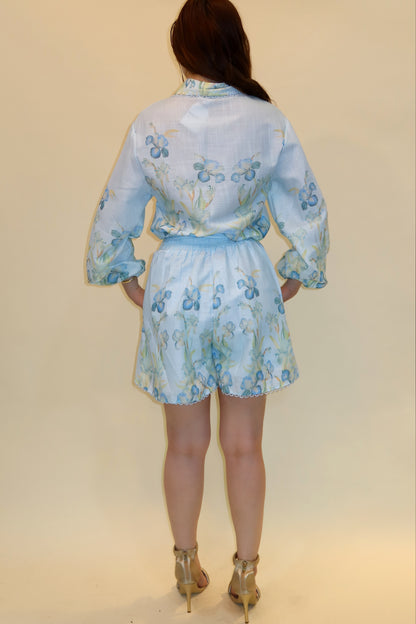 THE HARPER LINEN SET BABY BLUE