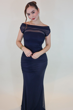 VESTIDO MAXI MARLENE AZUL MARINO