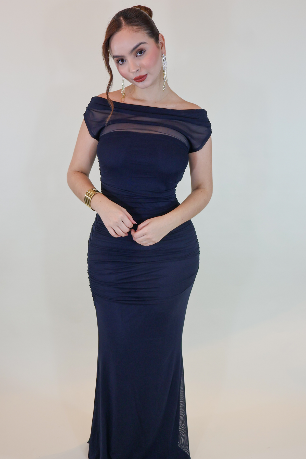 VESTIDO MAXI MARLENE AZUL MARINO