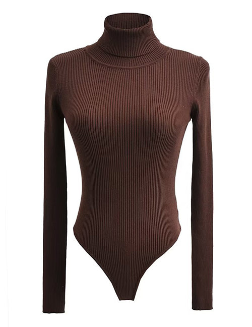 BODY LIA CAFÉ CON CUELLO