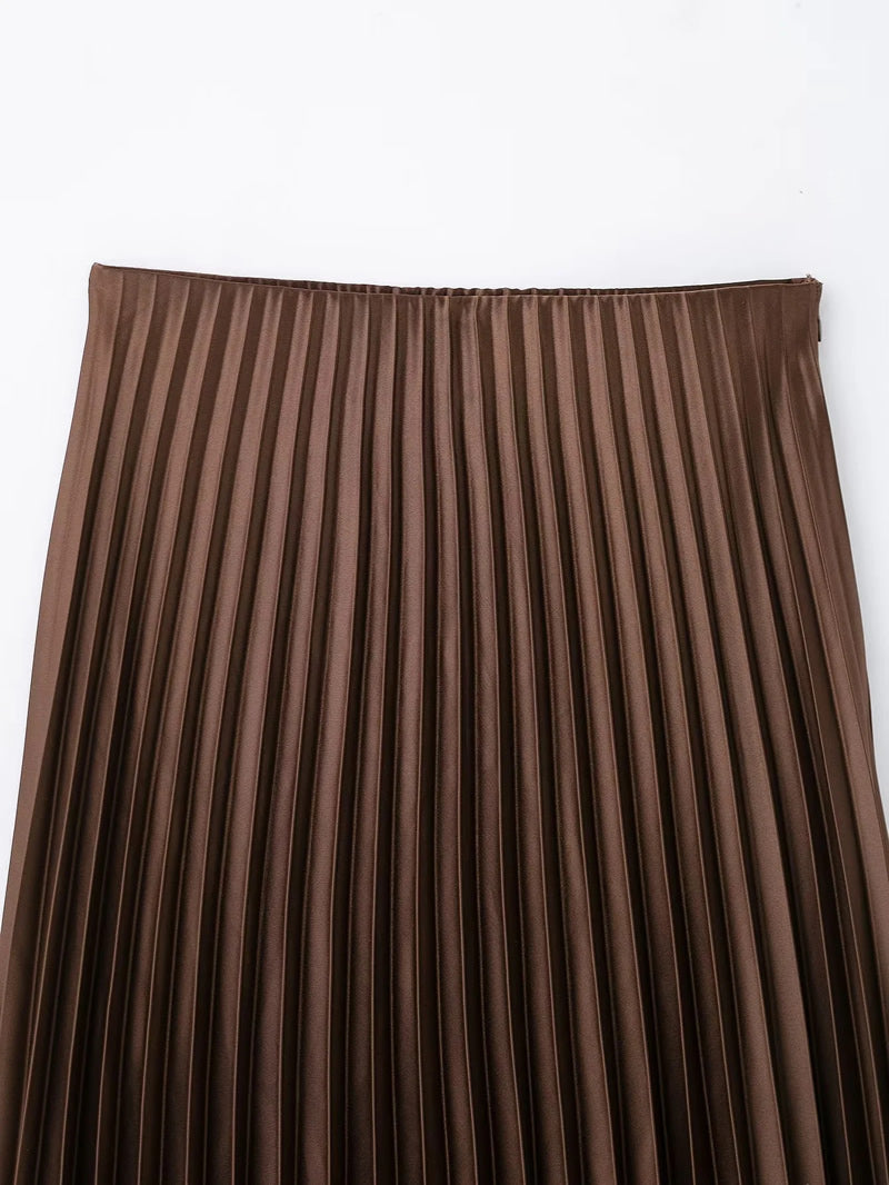 FALDA KAIA MIDI CAFÉ