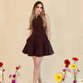 VESTIDO MINI KARLA CAFE