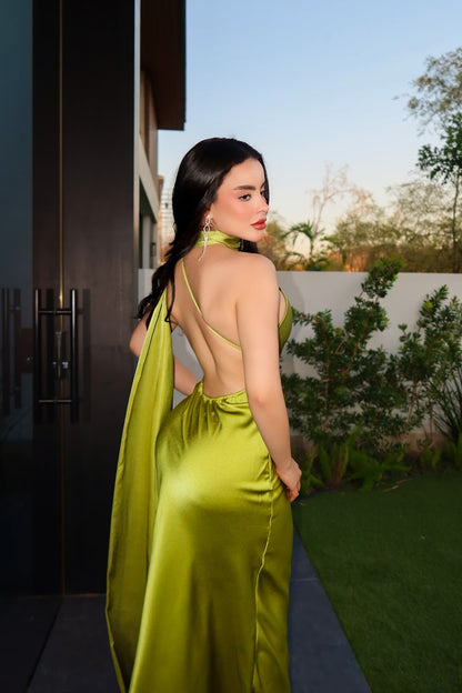 VESTIDO  MAXI AMIRA GREEN