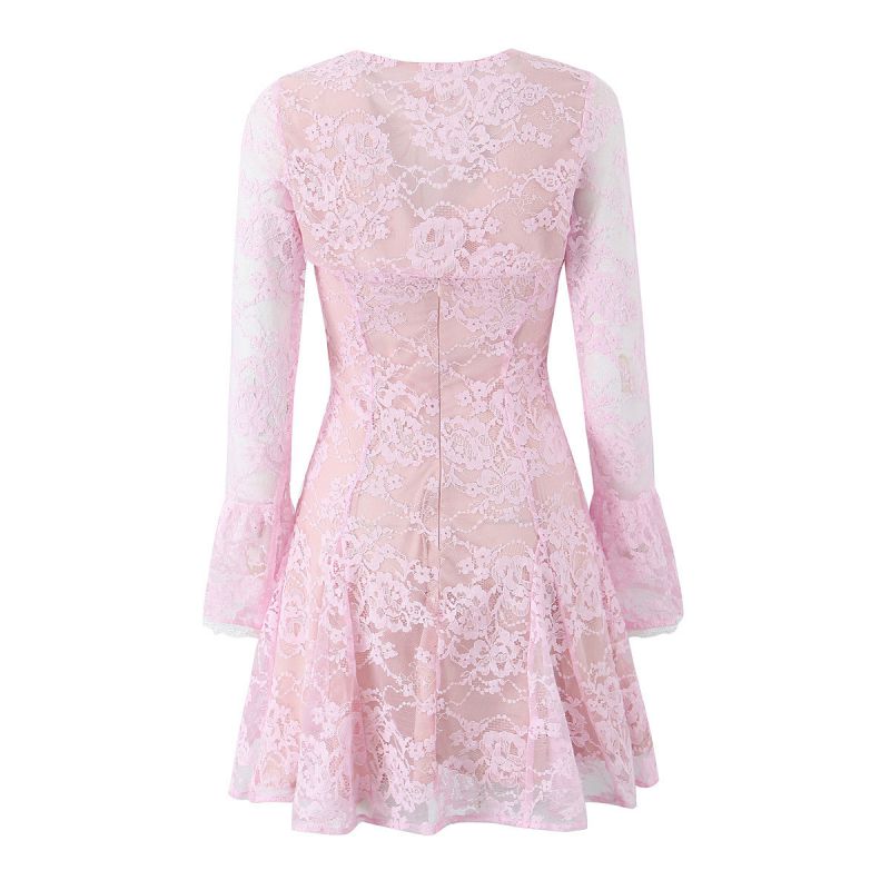 VESTIDO ROSA ENCAJE ISABELLA