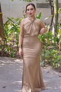 VESTIDO EDNA MOCHA MAXI