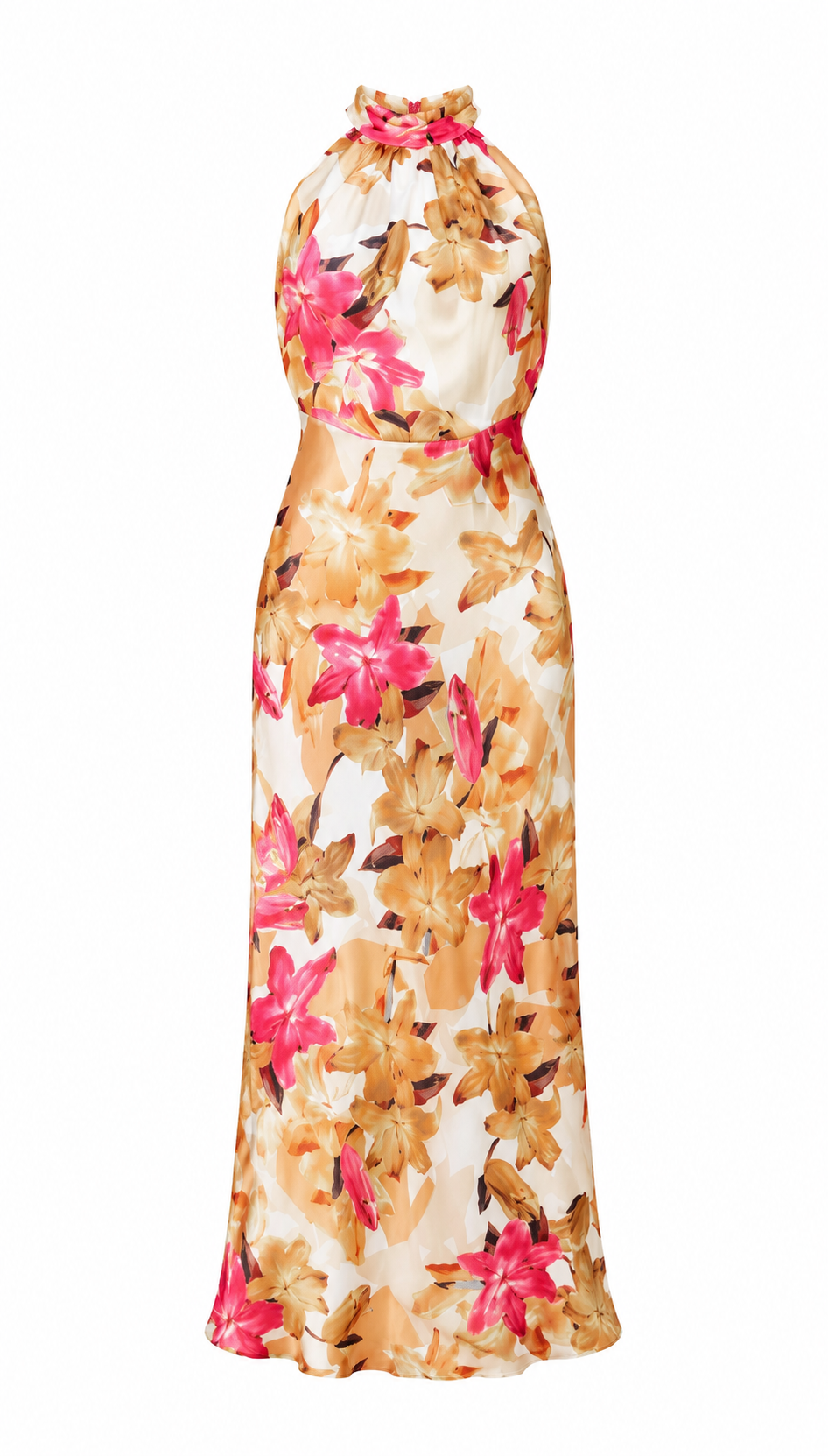 VESTIDO ELZAIRE  PINK FLORAL MIDI
