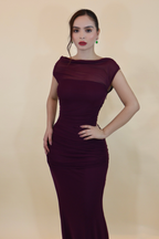 VESTIDO MAXI MARLENE PLUM