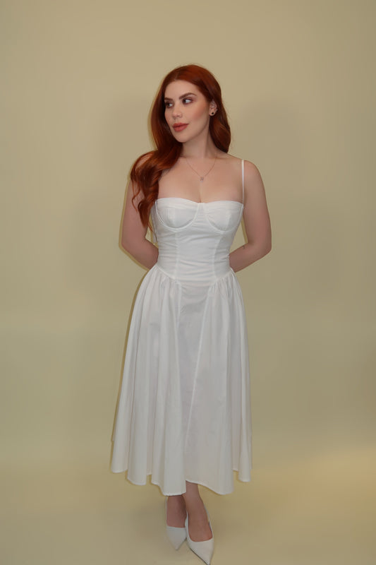 SCARLETT DRESS MIDI BLANCO