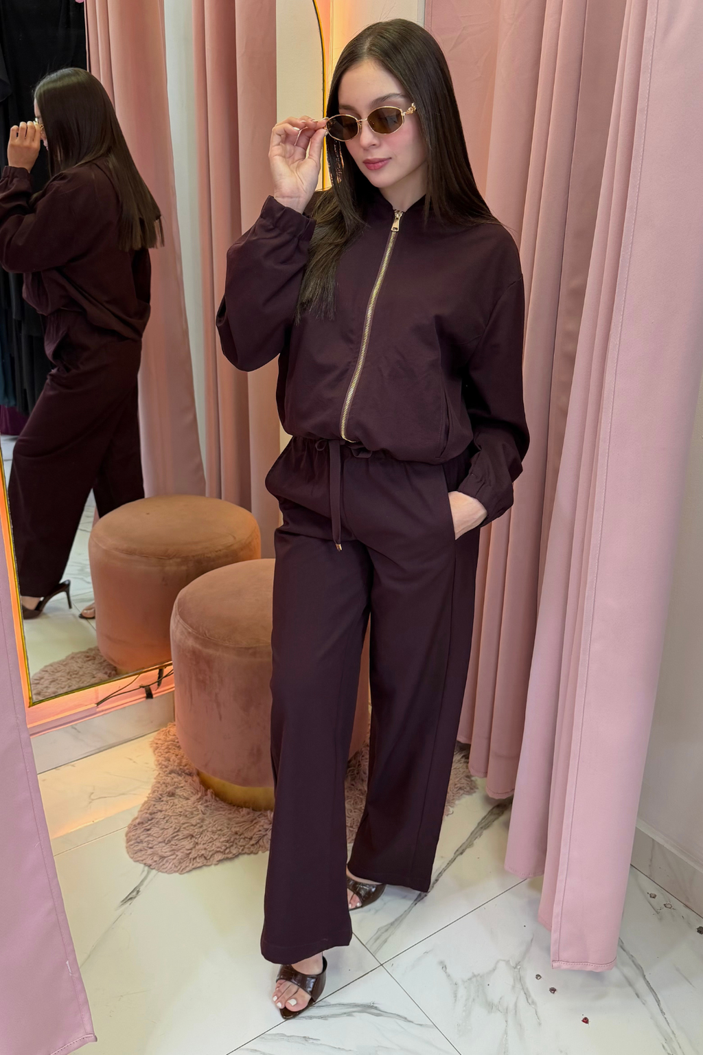 SET MAYRA  BURGUNDY