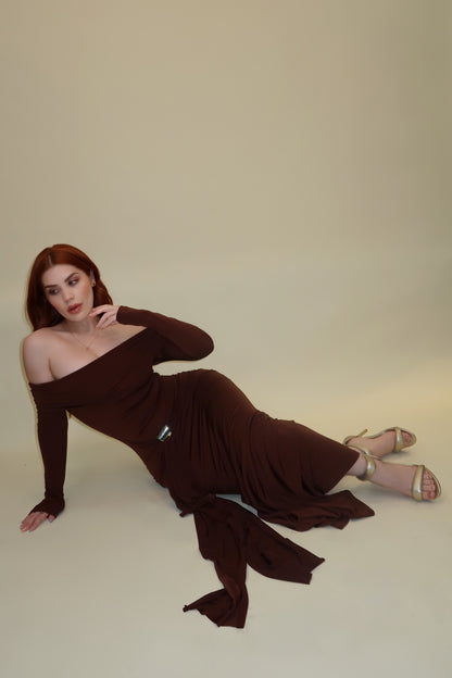 VESTIDO CATALINA CAFÉ