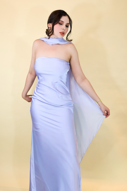 VESTIDO MAXI CASSIE LIGHT BLUE