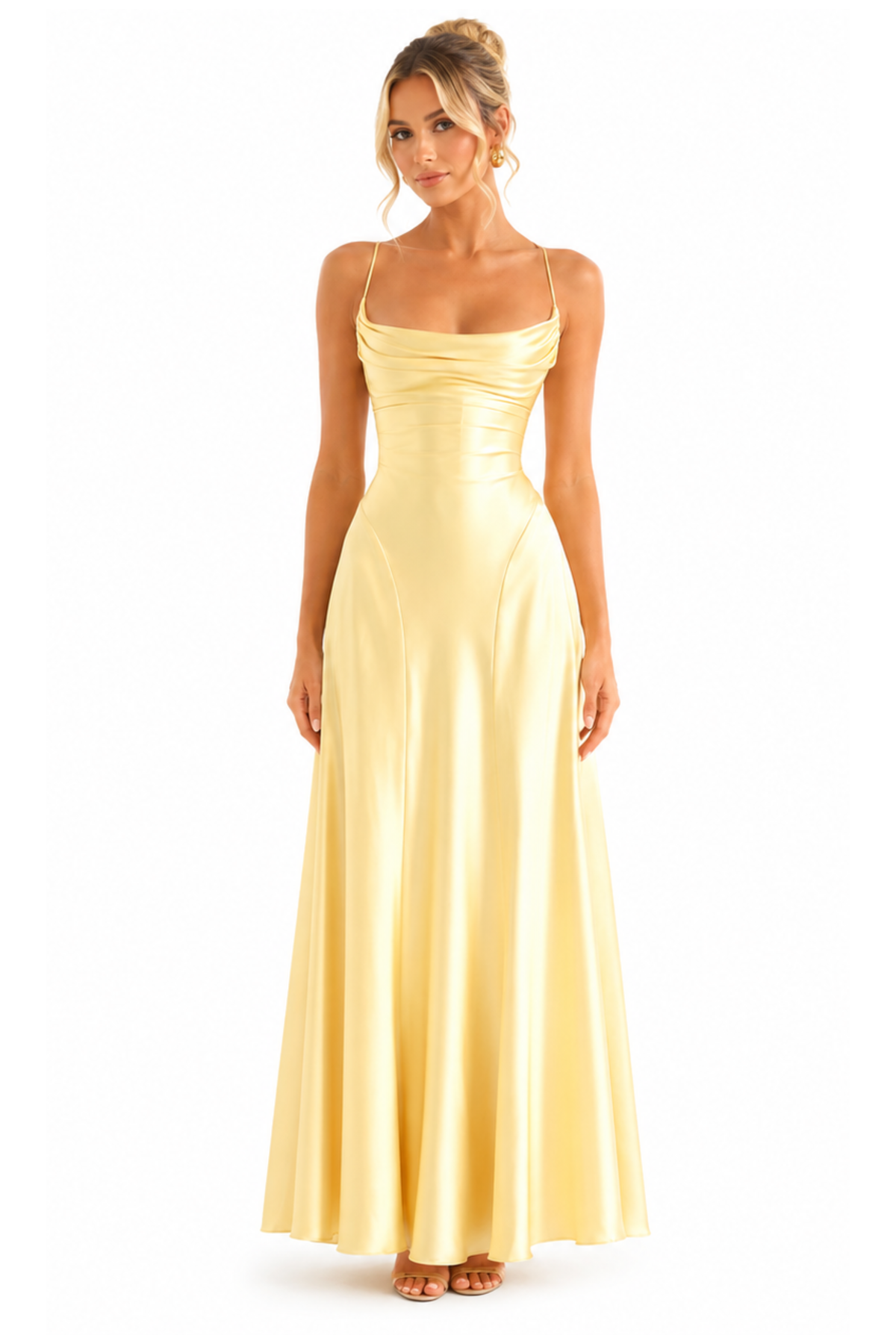 VESTIDO ZAFIELLE LIGHT YELLOW MAXI