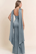 VESTIDO ALESSANDRA DUSTY BLUE MAXI