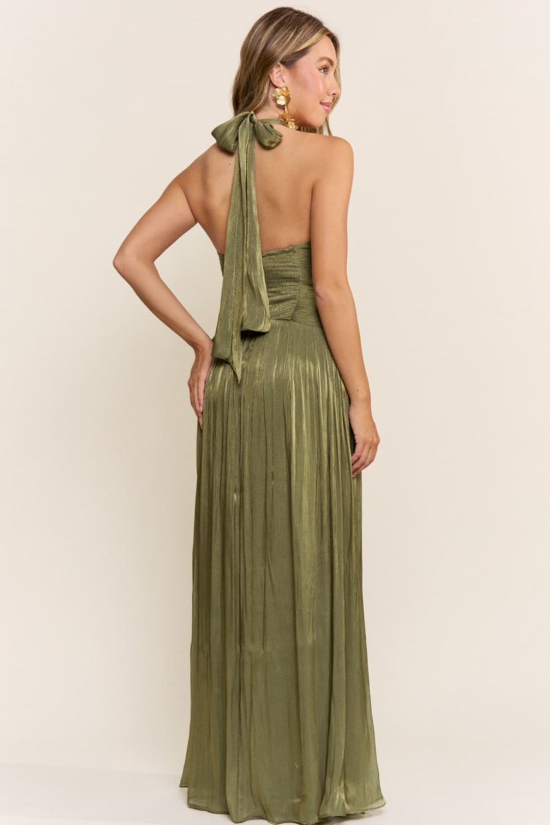 VESTIDO KADIE MAXI VERDE OLIVO