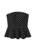 POLKA DOT PEPLUM TOP