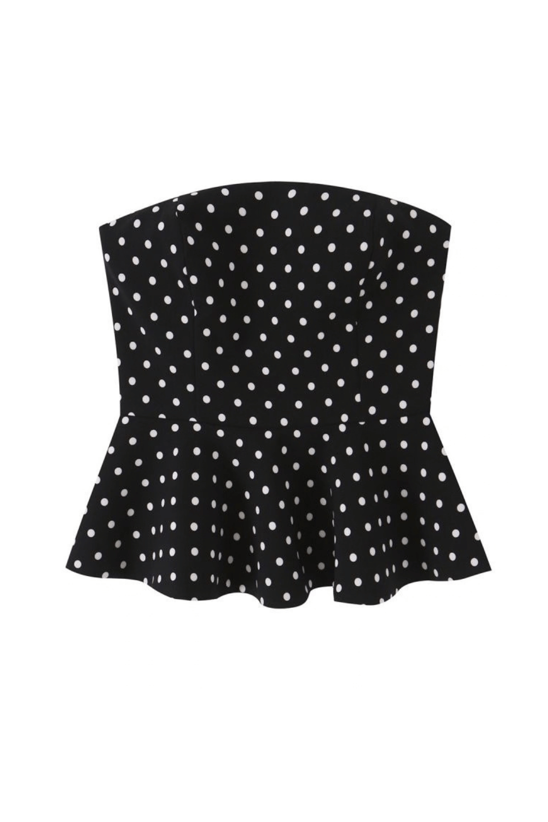 POLKA DOT PEPLUM TOP