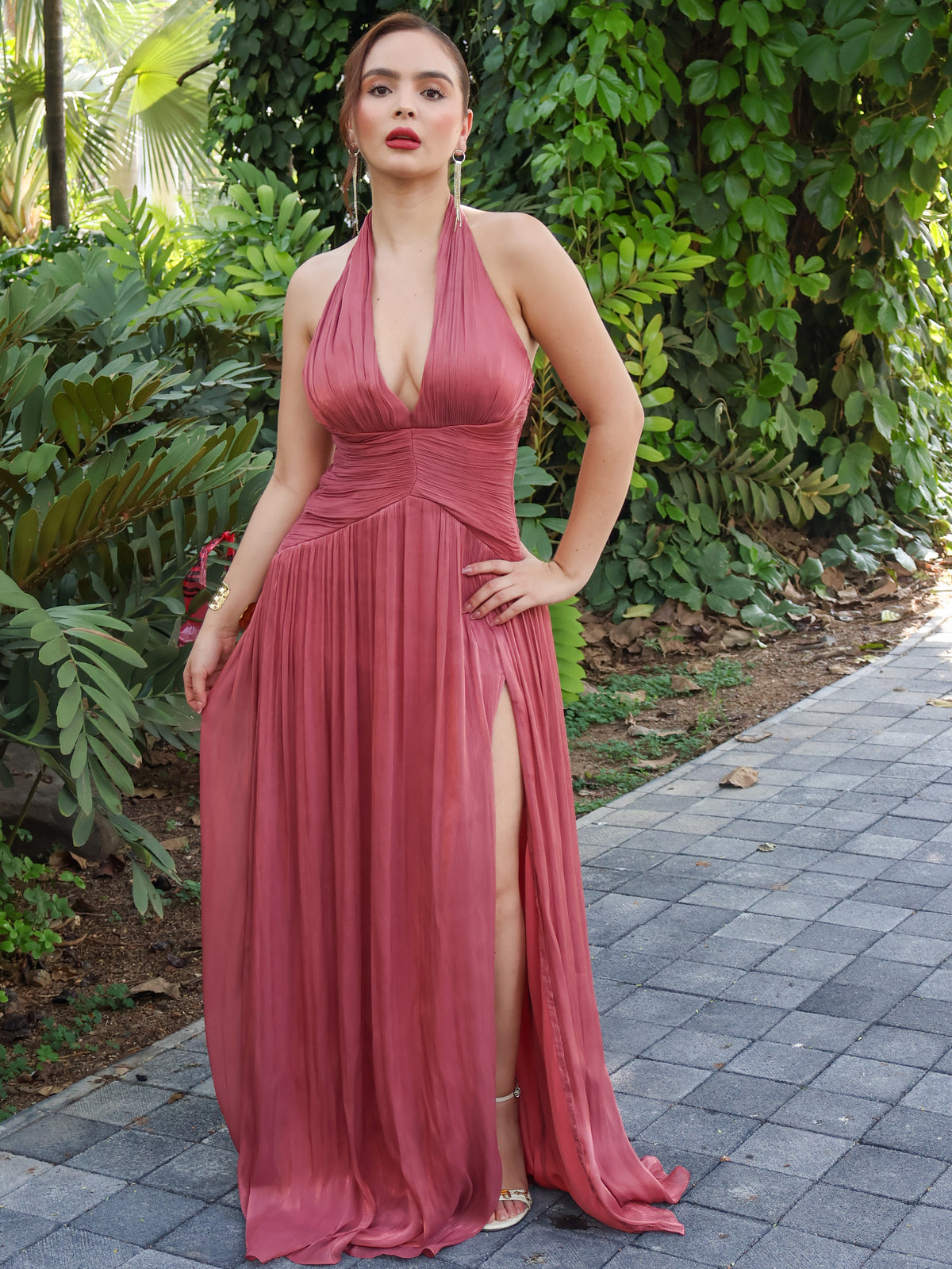VESTIDO KADIE MAXI MARASALA