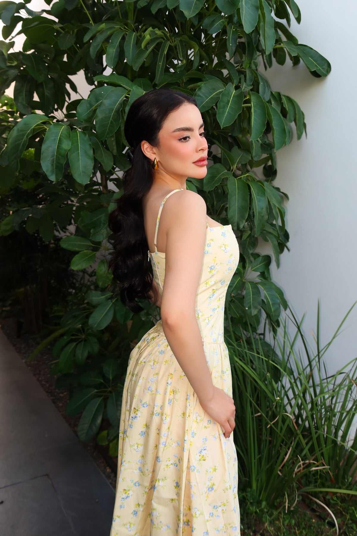 VESTIDO MIDI DAISY BUTTER YELLOW FLORAL