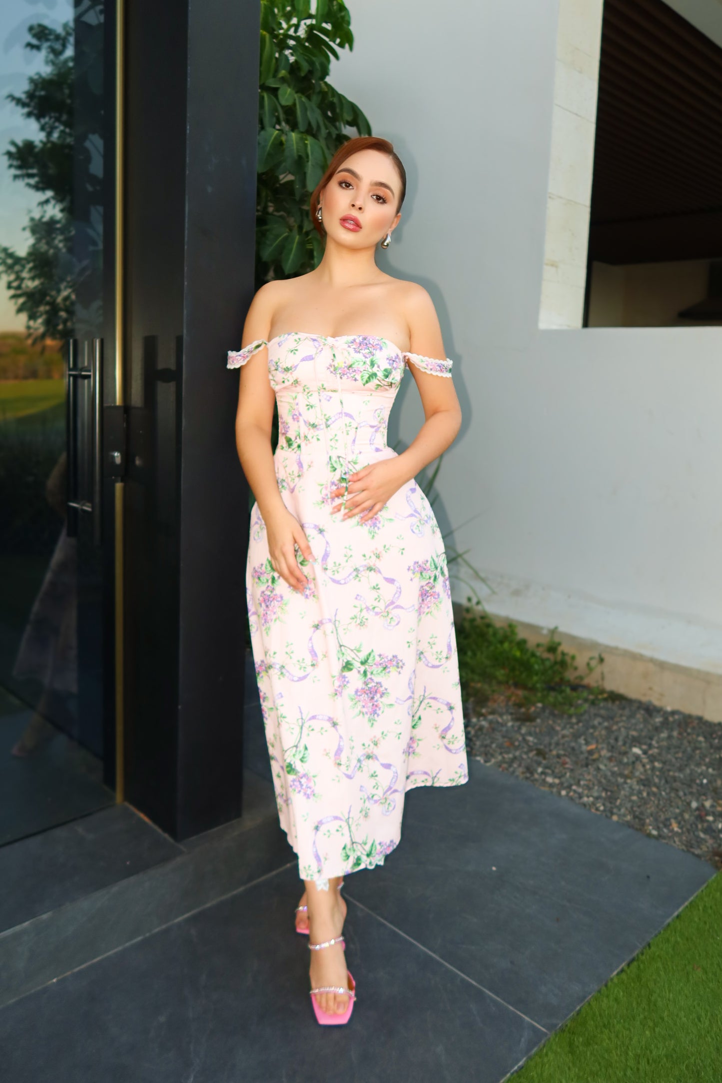 VESTIDO MIDI VIOLETTE ESTAMPADO