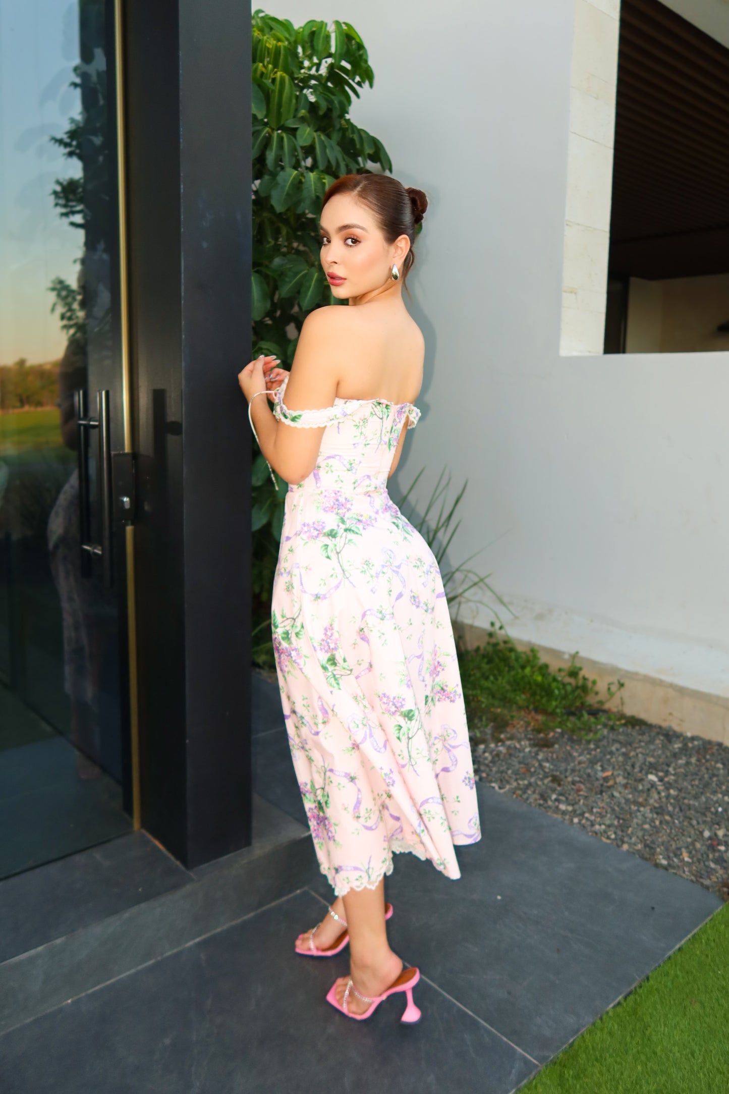 VESTIDO MIDI VIOLETTE ESTAMPADO