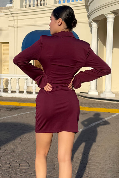 VESTIDO ARANTZA BURGUNDY