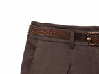 SHORT CAFÉ CHOCOLATE CON CINTO