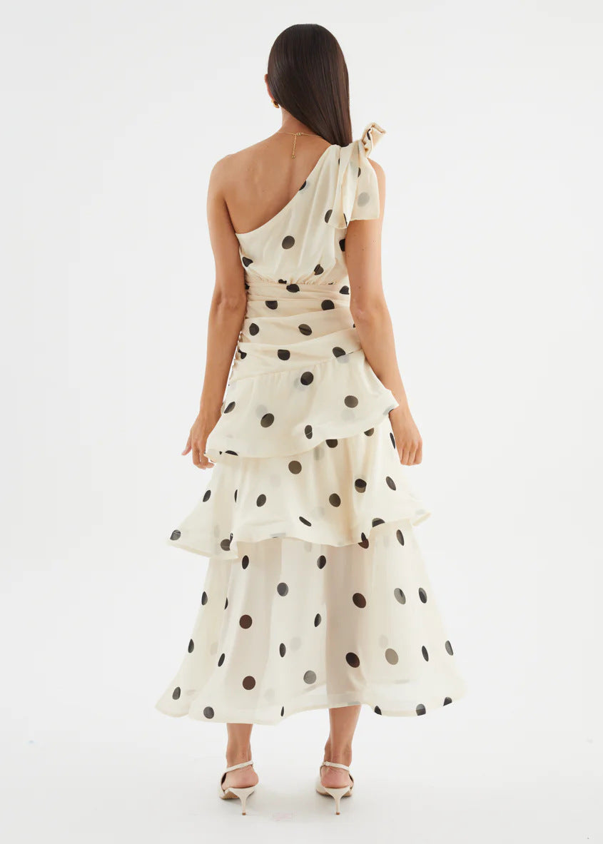 VESTIDO AVELISSE POLKA DOT APRICOT