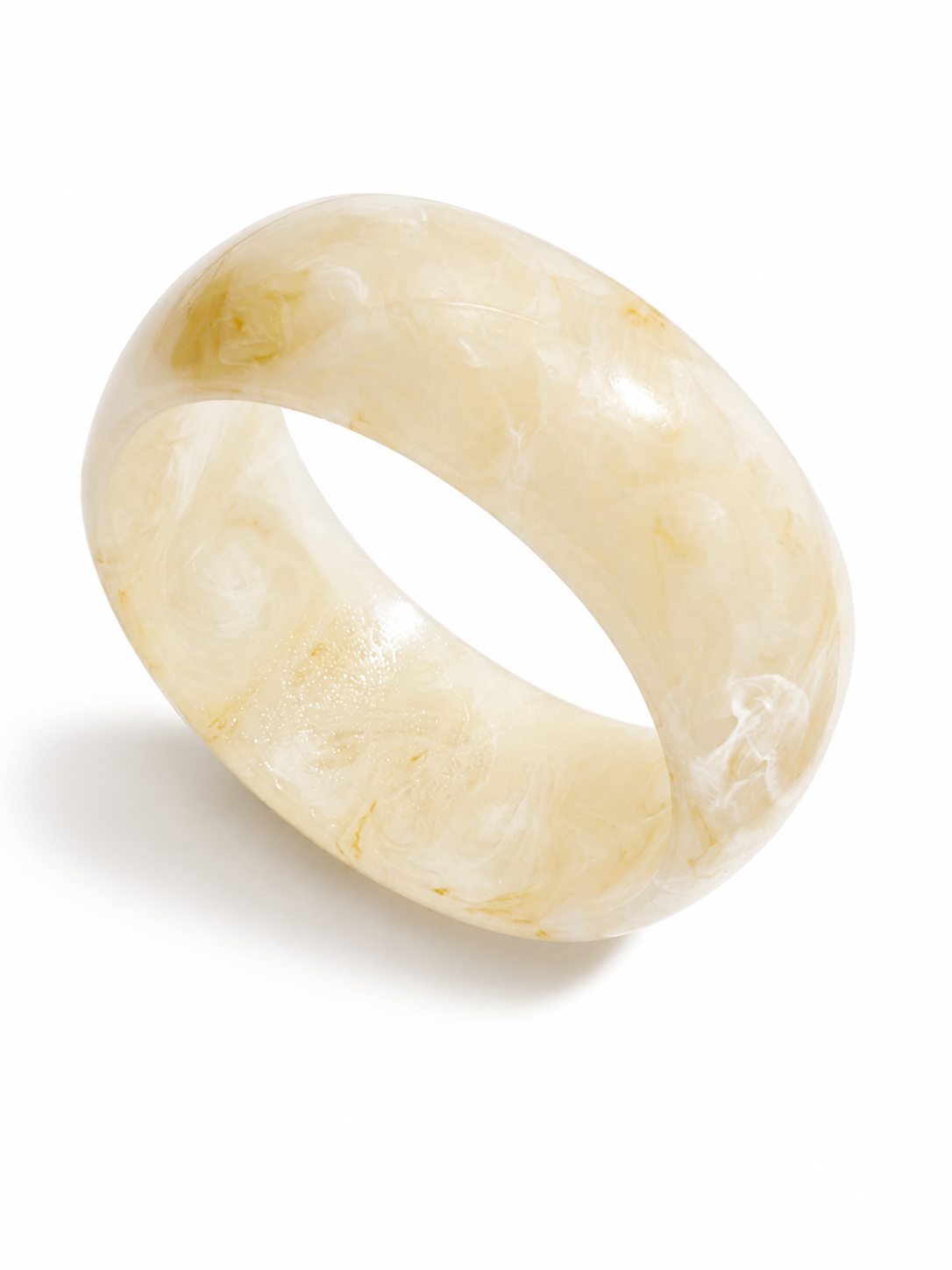 PULSERA ROUND VANILLA MARBLE