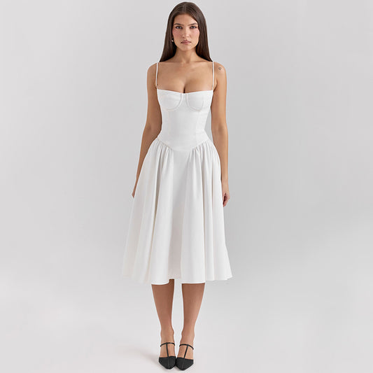 SCARLETT DRESS MIDI BLANCO