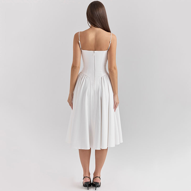 SCARLETT DRESS MIDI BLANCO