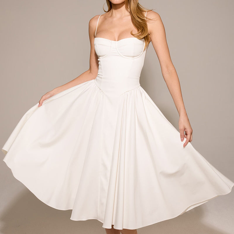 SCARLETT DRESS MIDI BLANCO