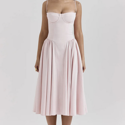 SCARLETT DRESS MIDI ROSA PALO