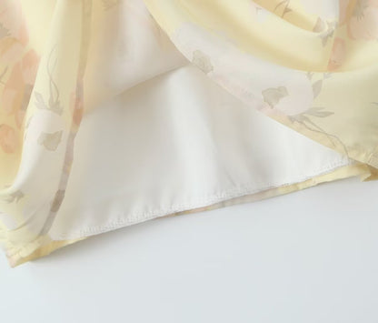 VESTIDO MINI MAGNOLIA BLOOM AMARILLO