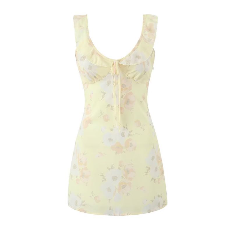 VESTIDO MINI MAGNOLIA BLOOM AMARILLO