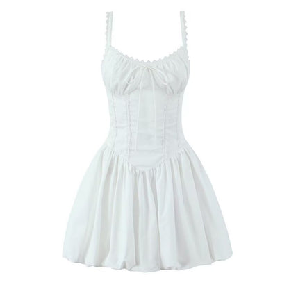 VESTIDO MINI CELESTE CORSET WHITE