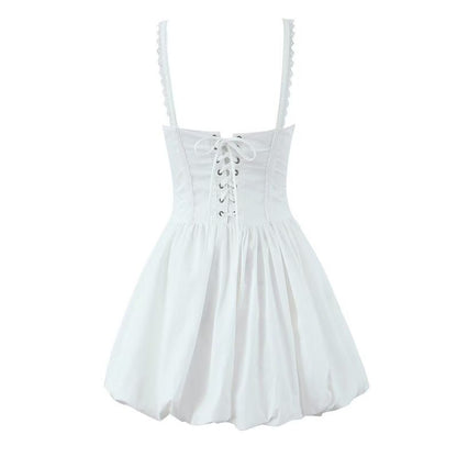 VESTIDO MINI CELESTE CORSET WHITE