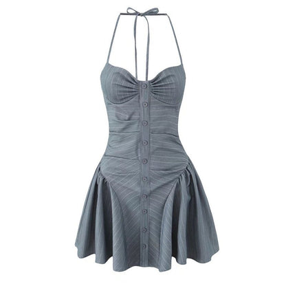 VESTIDO MINI CLARA GRIS