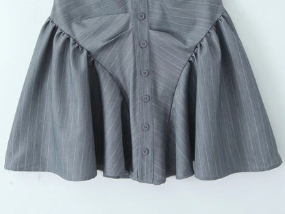 VESTIDO MINI CLARA GRIS