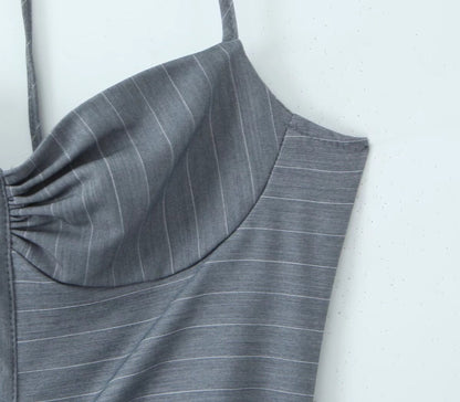 VESTIDO MINI CLARA GRIS