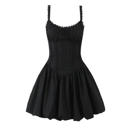 VESTIDO MINI CELESTE CORSET BLACK