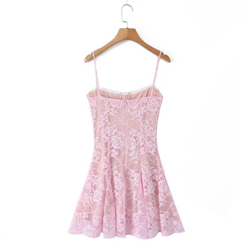 VESTIDO ROSA ENCAJE ISABELLA