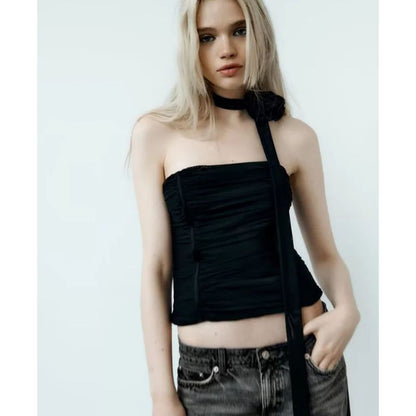 CORSET MESH CON FLOR
