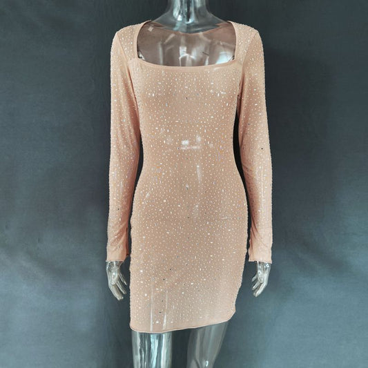 VESTIDO CORTO CON PIEDRAS