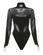 BODY CUELLO ALTO CON TRASPARENCIAS