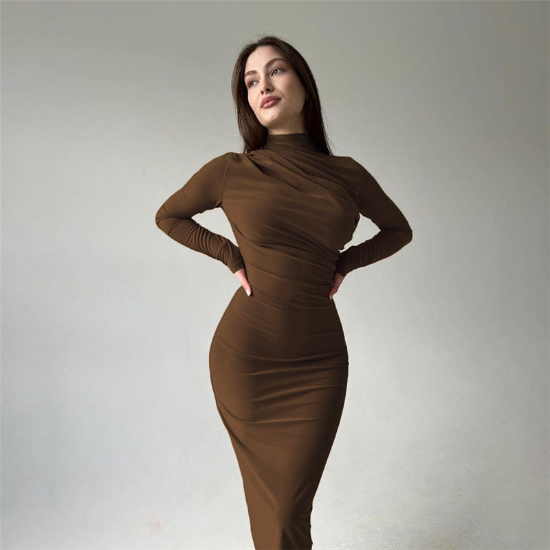 VESTIDO MANGA LARGA CON CIERRE