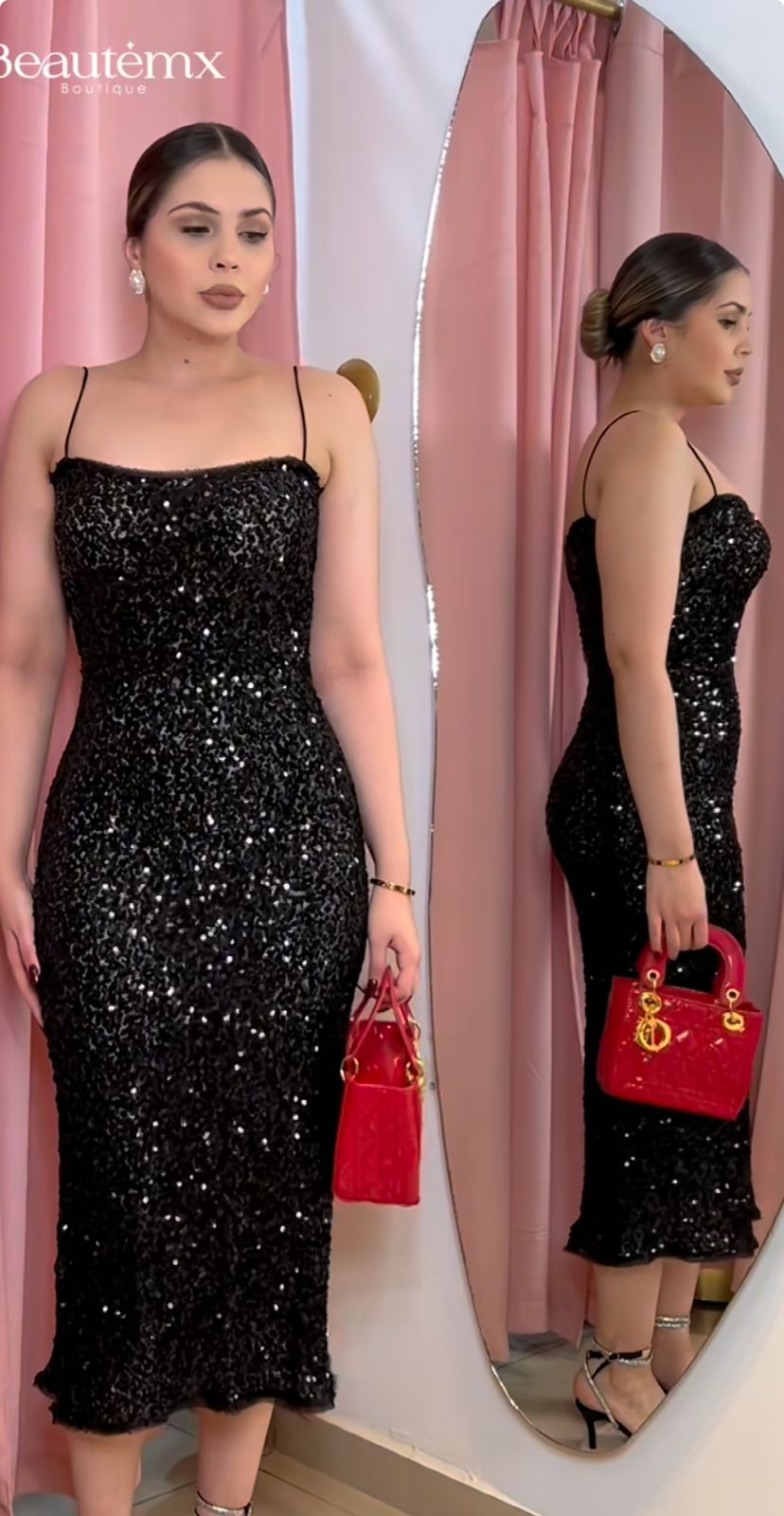 VESTIDO TIRANTE LENTEJUELA
