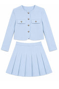 SET EVELISSE BABY BLUE CHAQUETA + FALDA