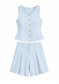 SET AMALFI BABY BLUE CHALECO + SHORT