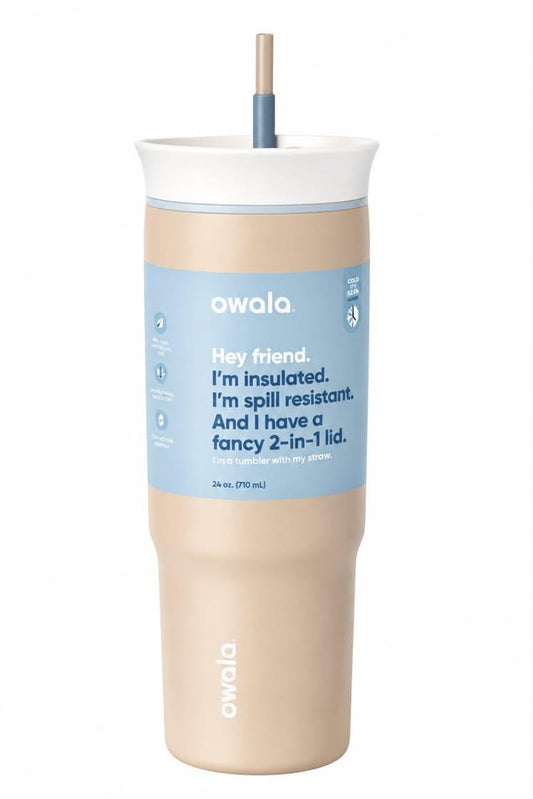 TERMO OWALA BEIGE 24 OZ