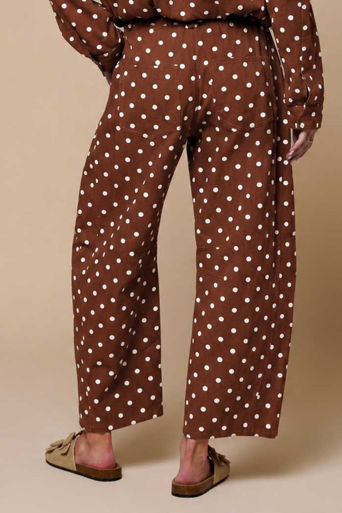 CONJUNTO LANCY POLKA DOT DENIM HIGH NECK